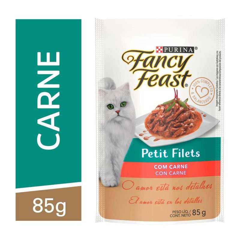 Racao-Umida-Para-Gatos-Carne-Fancy-Feast-Sache-85g