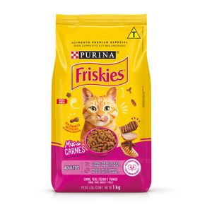 Ração para Gatos Adultos Sabor Mix de Carnes Friskies Purina 1kg