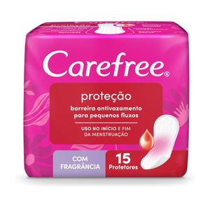Protetor Diário Proteção com fragrância Carefree com 15 unidades
