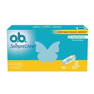 Absorvente Interno Médio ProConfort O.B com 16 Unidades