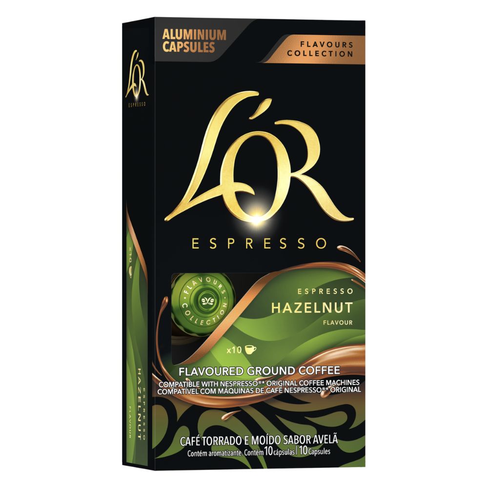 Cápsula de Café Espresso Avelã L'or 52g com 10 Unidades |Mambo