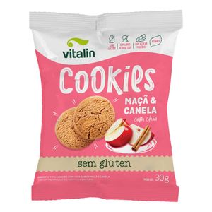 Cookie Integral com Chia Maçã e Canela Sem Glúten Vitalin 30g