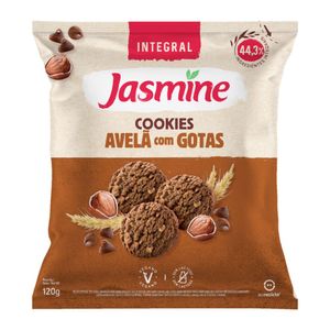 Biscoito Cookies Avelã com Gotas de Chocolate Sem Lactose Jasmine 120g