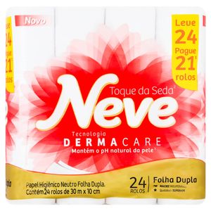 Papel Higiênico Folha Dupla Toque de Seda Neve Leve 24 Pague 21