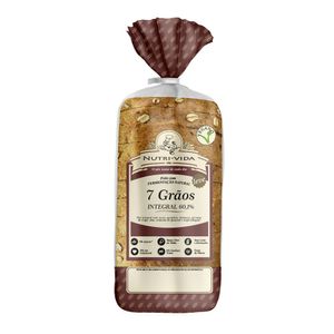 Pão Integral Vegano 7 Grãos Nutrivida 400g