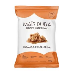 Pipoca Artesanal Caramelo e Flor De Sal Mais Pura 100g