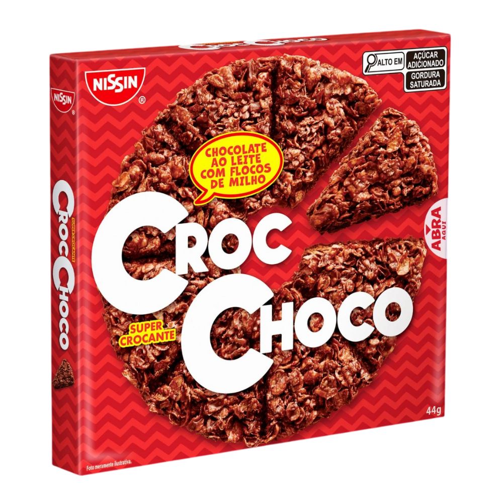choco様 Chocolate ao Leite com Flocos de Milho Croc Choco Nissin 44g