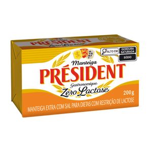 Manteiga com Sal Sem Lactose Président 200g