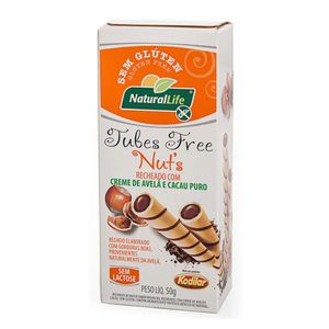 Biscoito Tubes Free Nuts Pasta de Amendoim Kodilar 50g