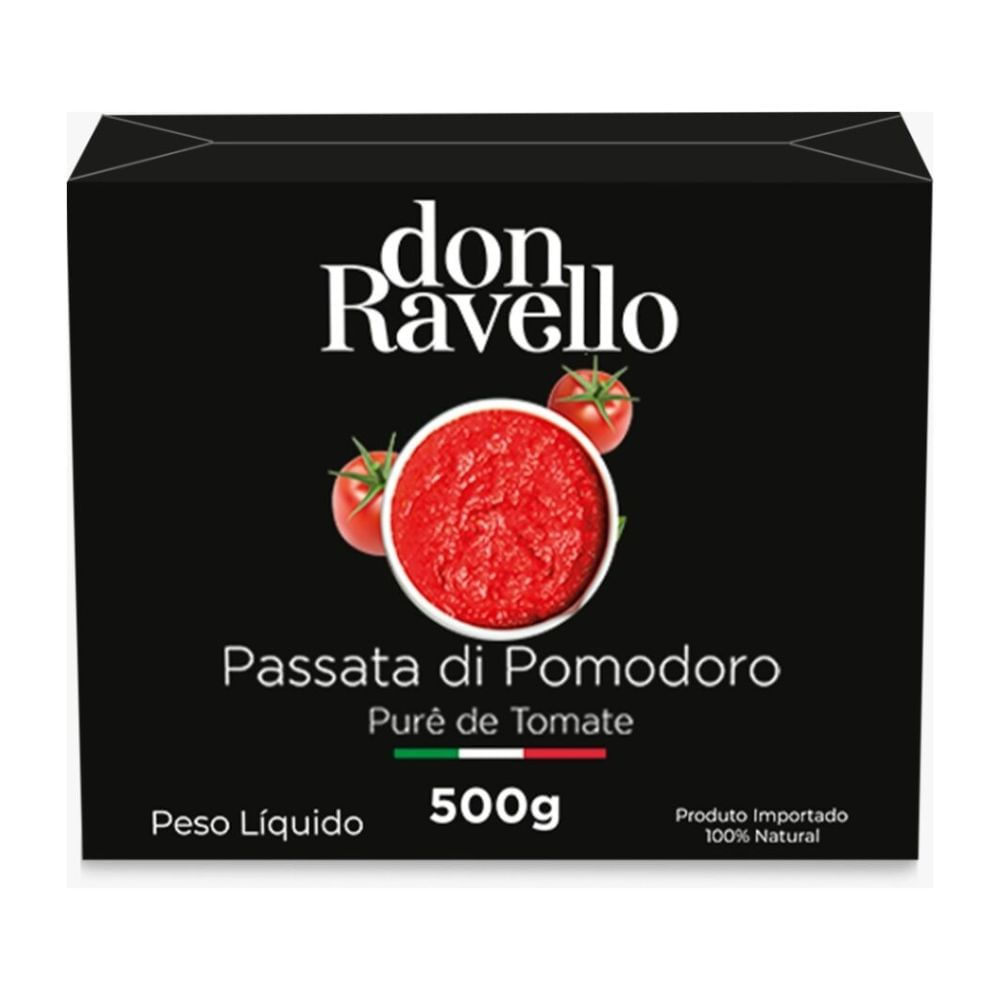 Purê de Tomate Italiano Passata di Pomodoro Don Ravello 500g