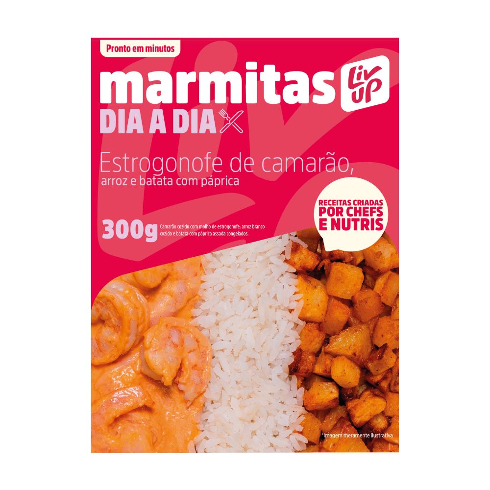 Marmita Estrogonofe de Camarão Dia a Dia Congelada Liv Up 300g