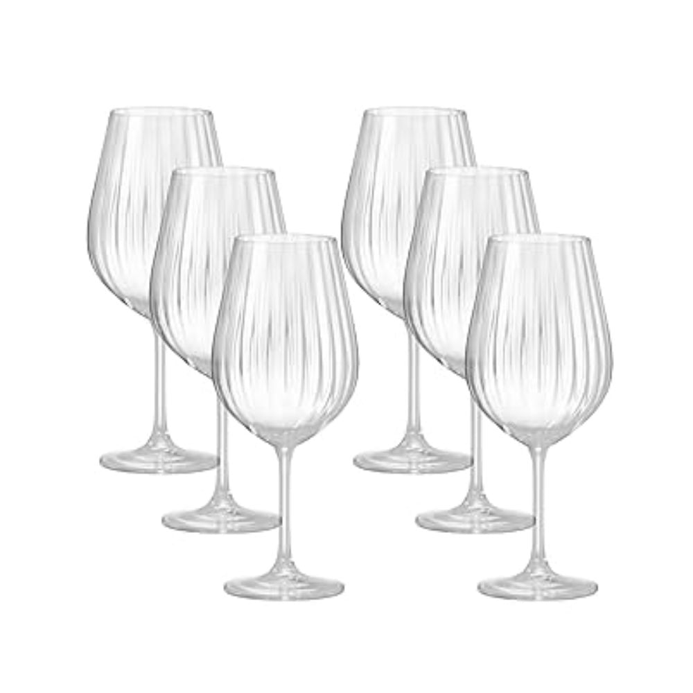Jogo de Taças Cristal para Vinho Sarah Bohemia 520ml com 6 Unidades