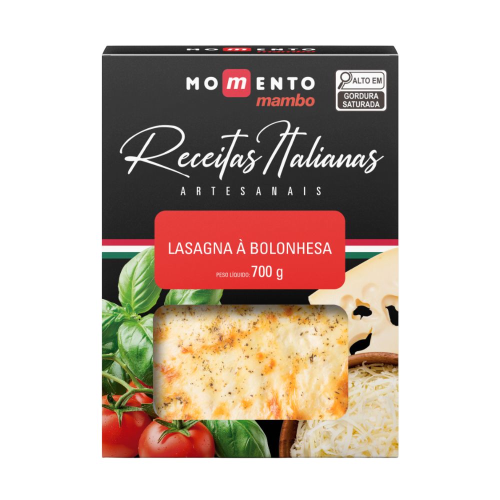 Lasanha à Bolonhesa Congelada Momento Mambo 700g