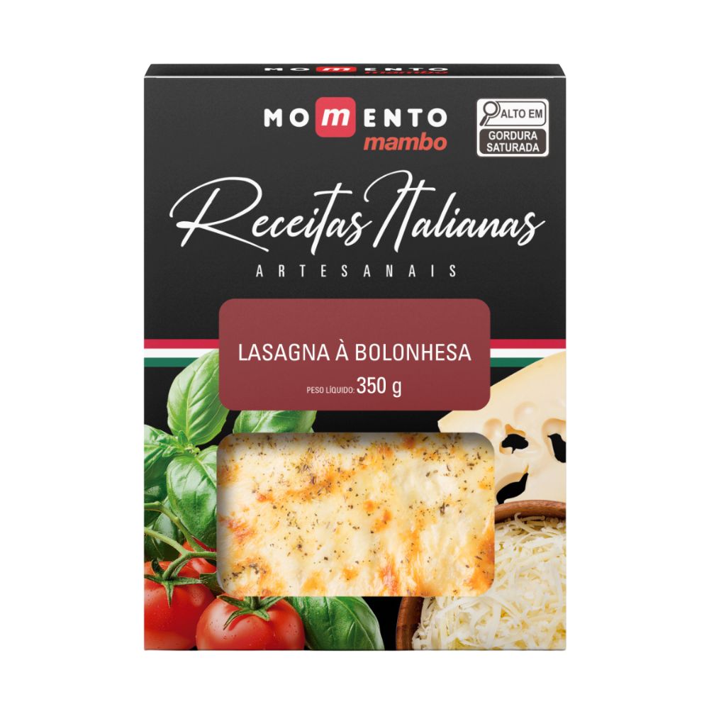 Lasanha à Bolonhesa Congelada Momento Mambo 350g