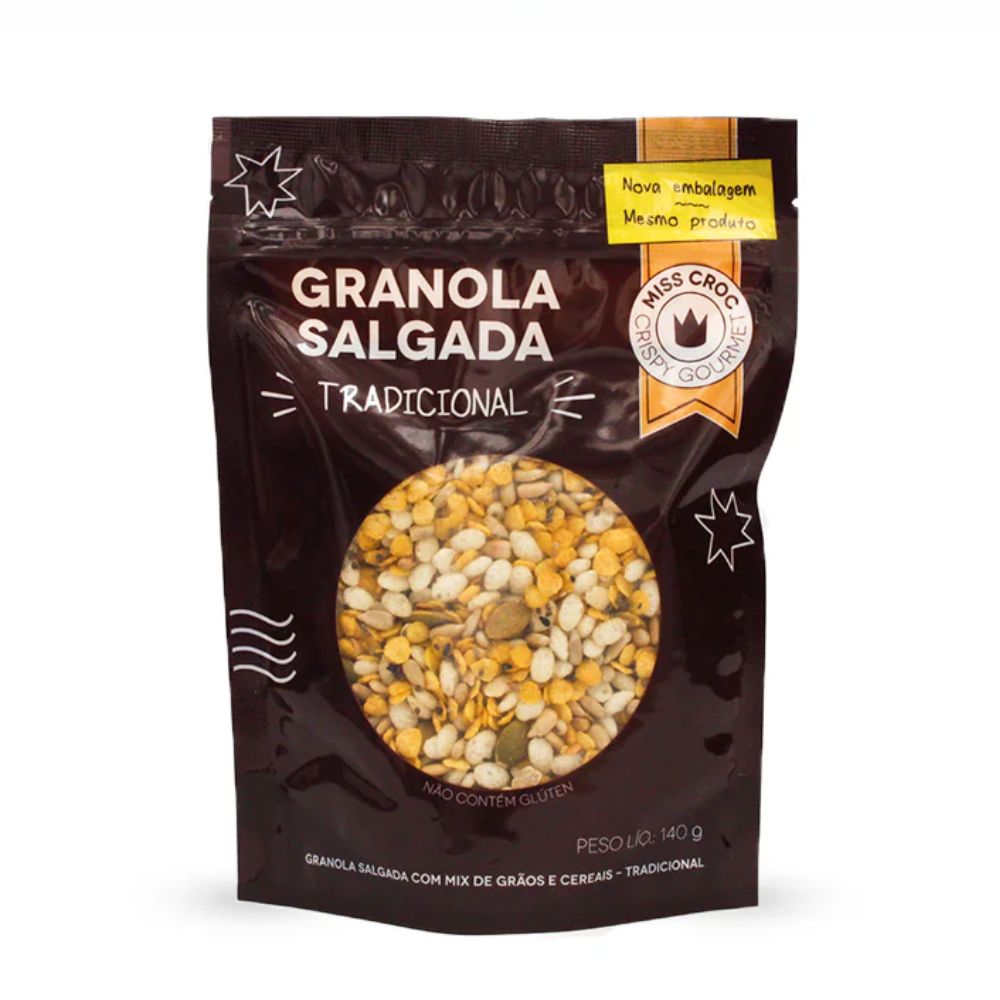 Granola Crispy Tradicional Sem Glúten Sachê Miss Croc 140g