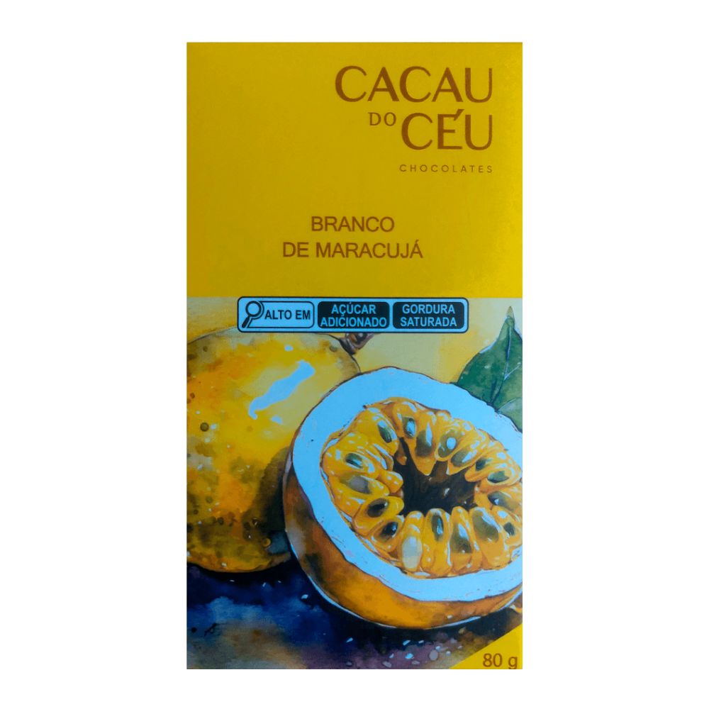 Chocolate Branco de Maracujá Cacau do Céu 80g |Mambo Supermercado