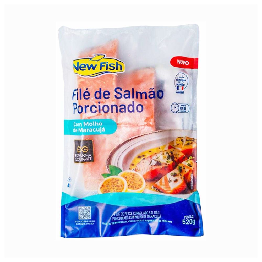 Filé de Salmão com Molho de Maracujá New Fish 520g |Mambo