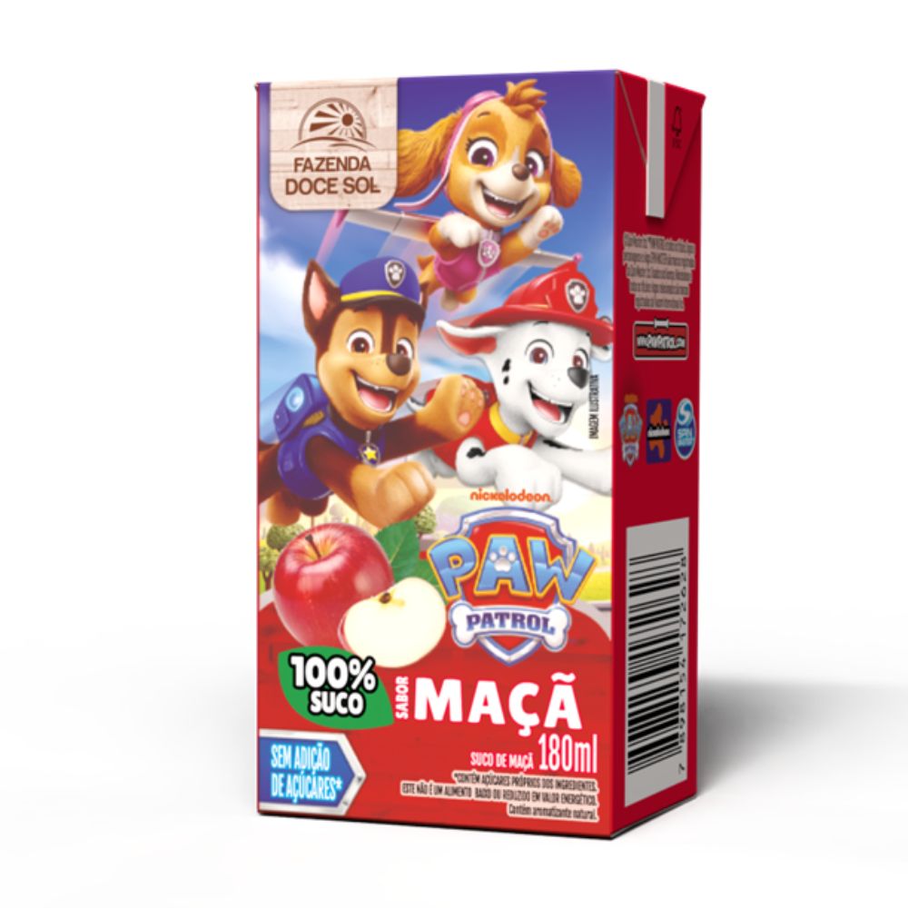 Suco de Maçã Integral Sem Adição de Açúcar Fazenda Doce Sol 180ml