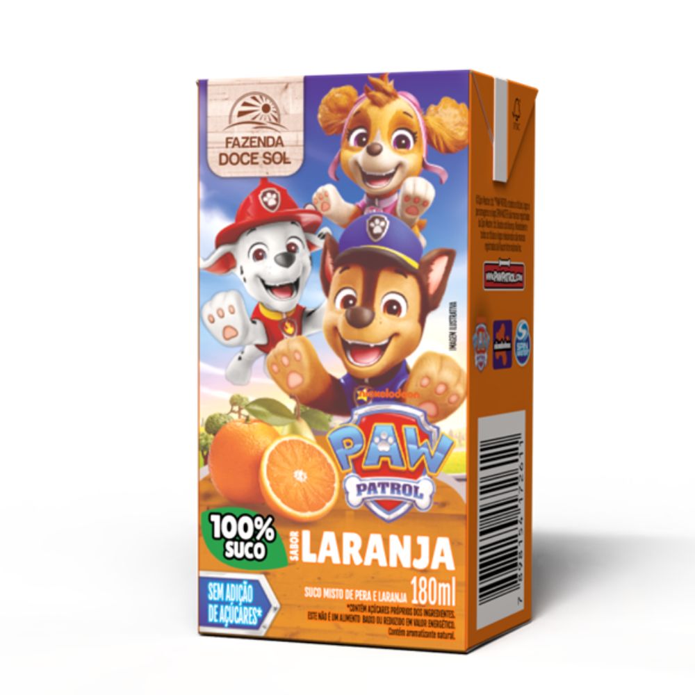 Suco de Laranja Integral Sem Adição de Açúcar Fazenda Doce Sol 180ml
