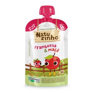 Papinha Orgânica de Framboesa e Maçã Sem Adição de Açúcar Natuzinho 99g