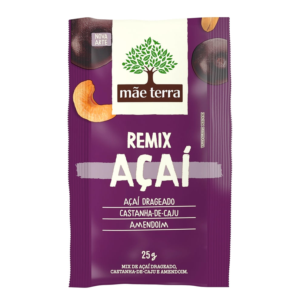 Snack Saudável Remix Açaí Mãe Terra 25g |Mambo Supermercado São