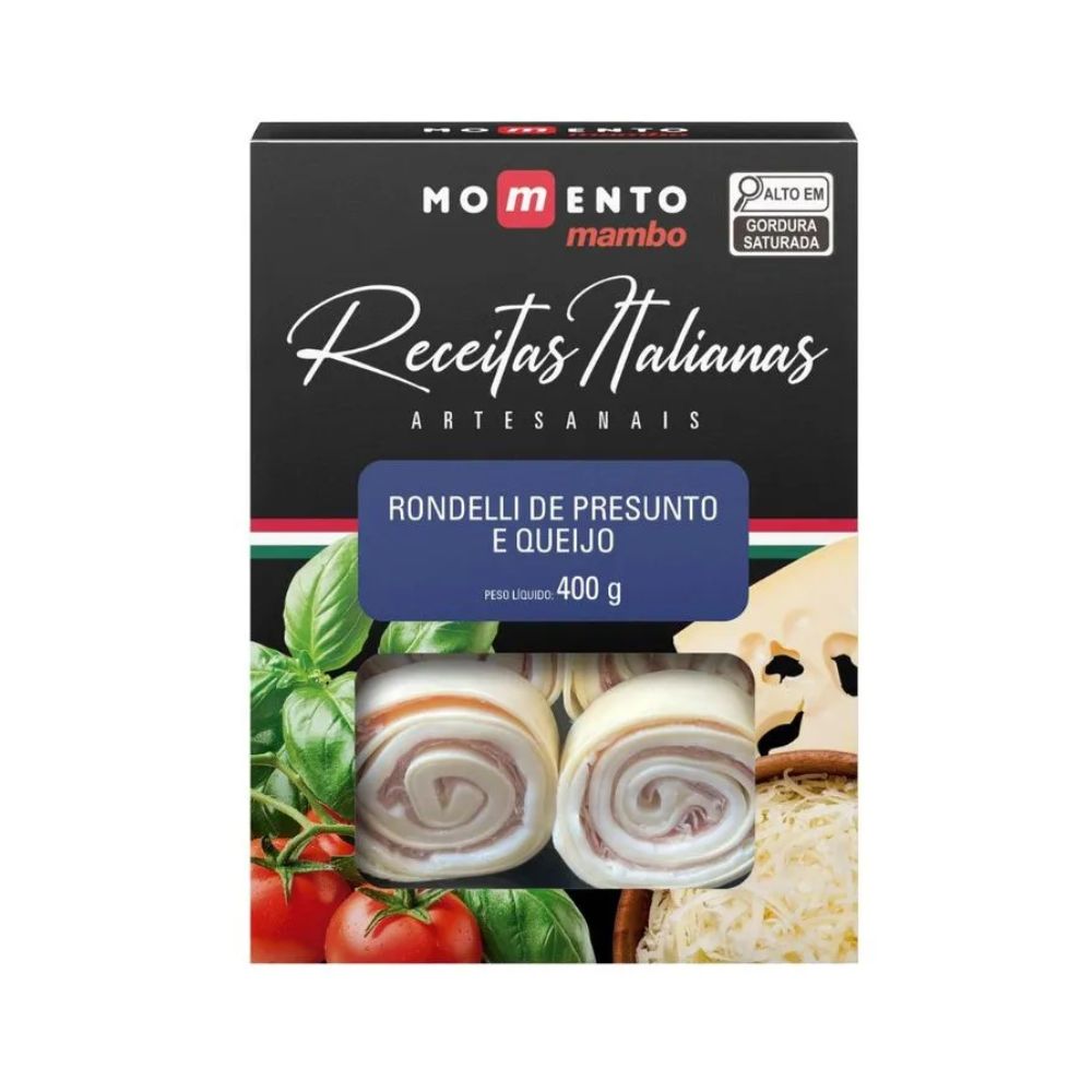 Rondelli de Presunto e Queijo Momento Mambo 400g