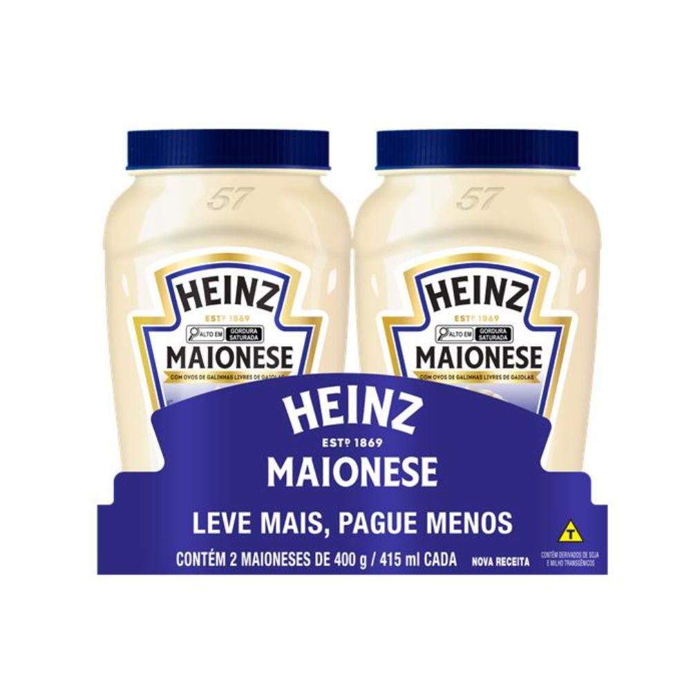Maionese Heinz Pack 800g com 2 Unidades |Mambo Supermercado São