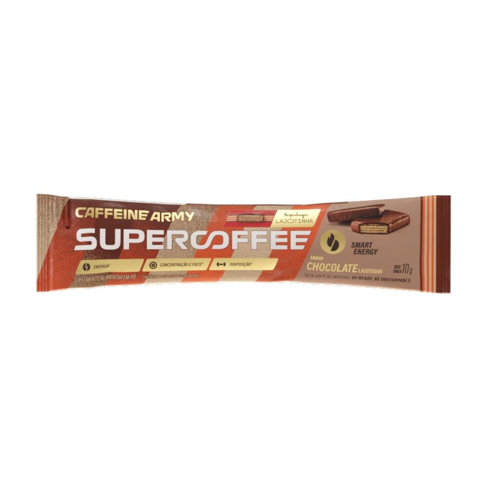 Suplemento Alimentar em Pó Supercoffee Chocolate Lajotinha Caffeine Army Sachê 10g
