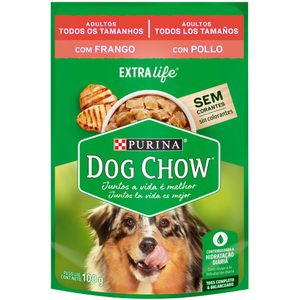Sachê Ração sabor Frango Dog Chow 100g