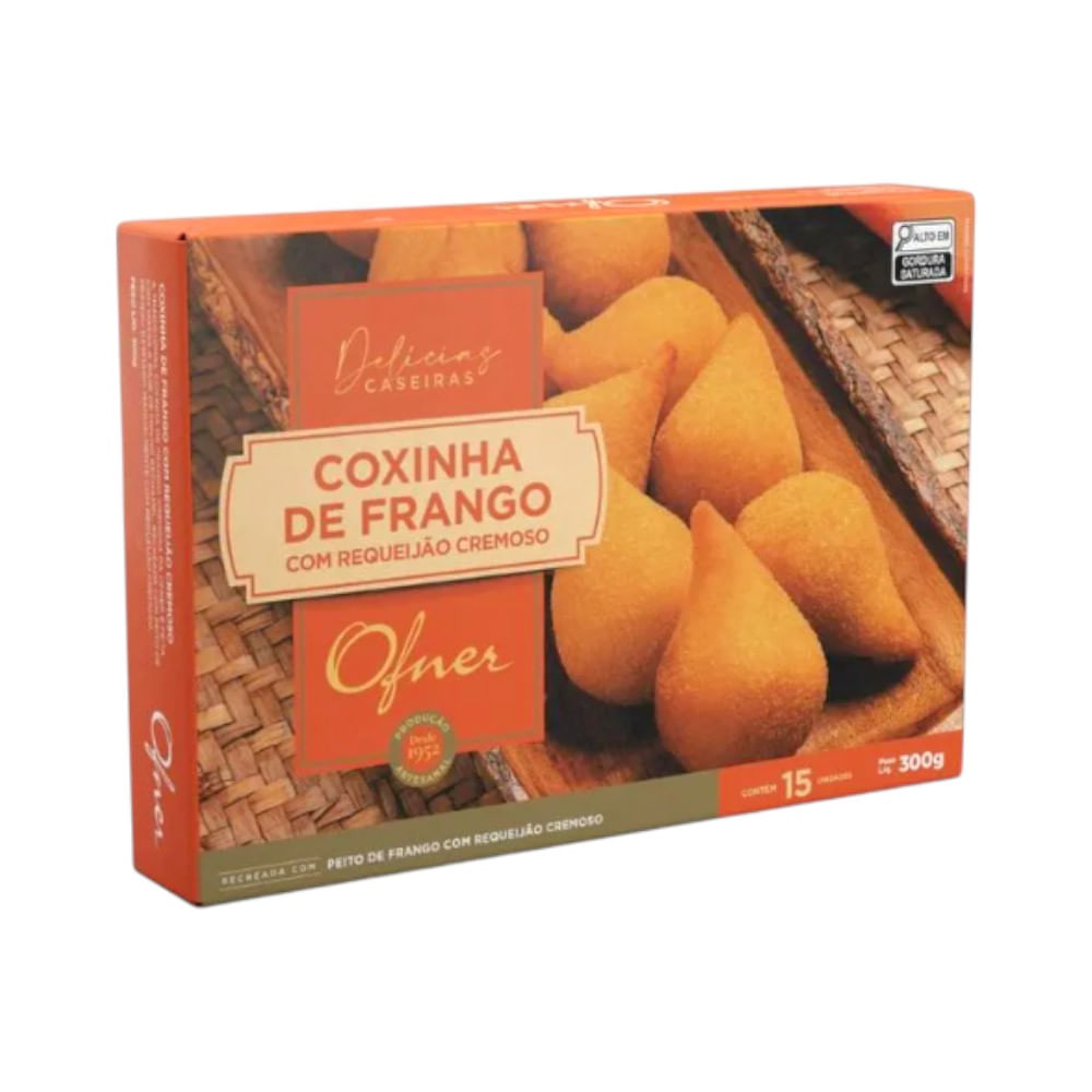 Coxinha de Frango com Requeijão Congelada Ofner 300g com 15 Unidades