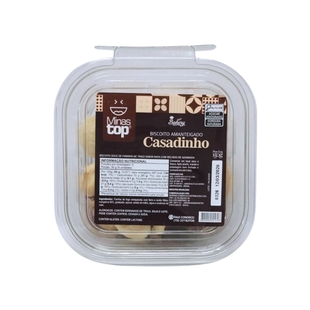 Biscoito Amanteigado Casadinho Minas Top 150g