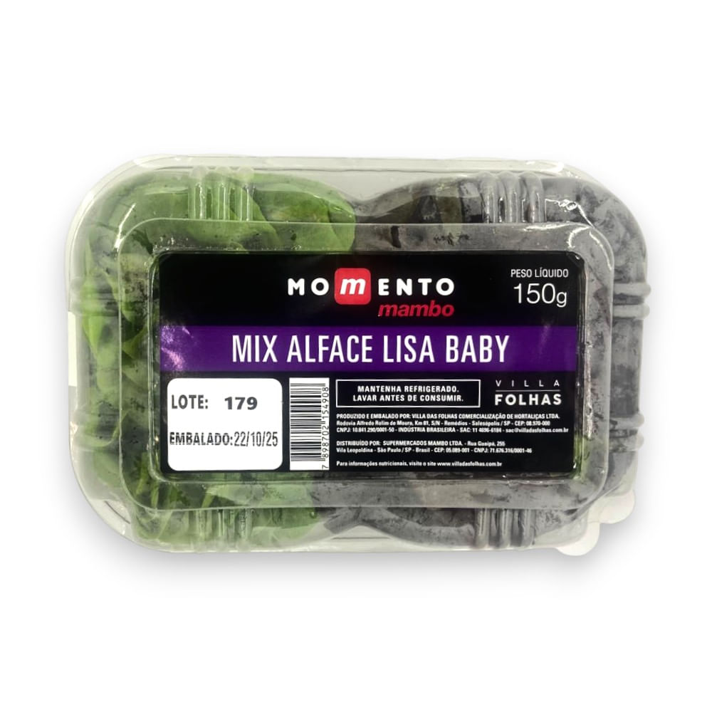 Mix Alface Lisa Baby Momento Mambo 150g
