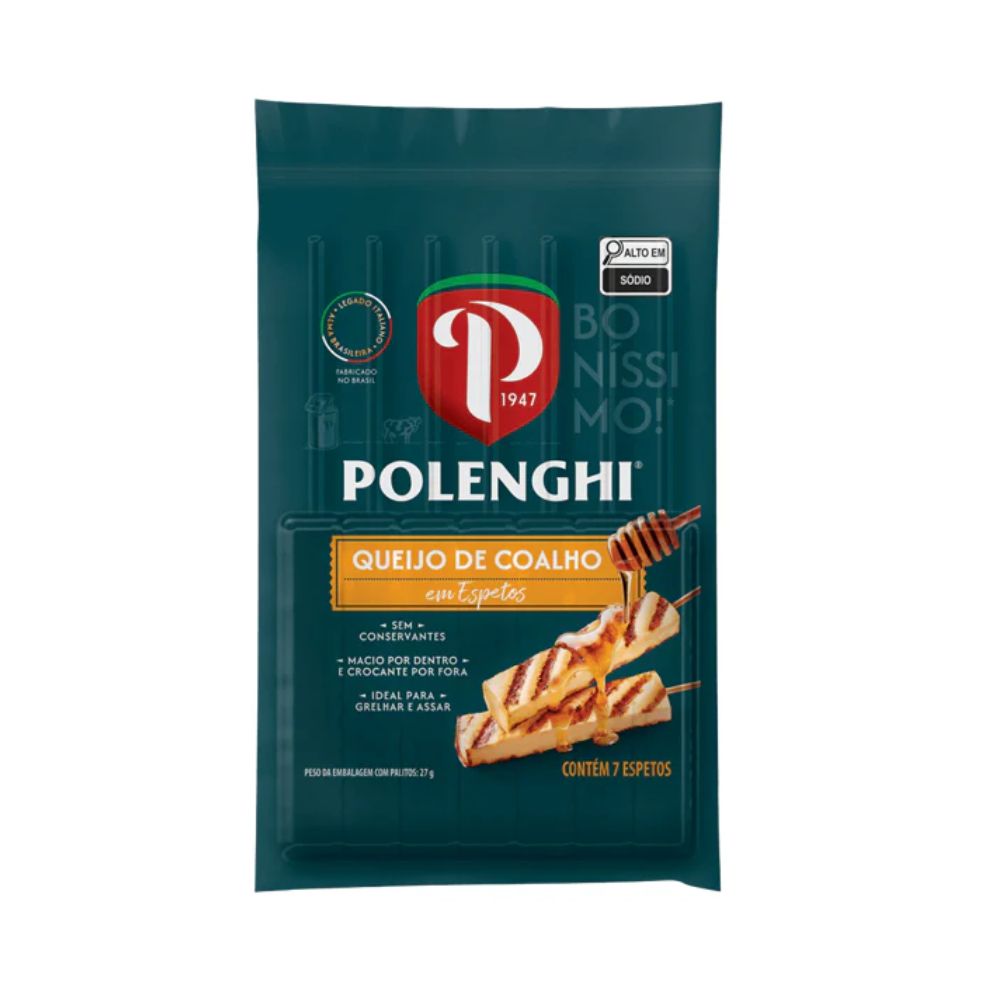 Queijo Coalho Polenghi Kg com 7 Espetos