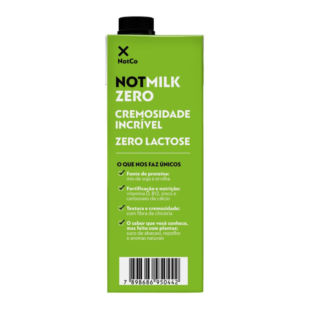 Bebida Vegetal Sem Lactose Not Milk 1L |Mambo Supermercado São