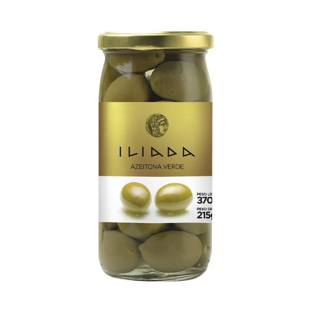 AZEITONA GREGA ILIADA VERDE GORDAL 370G
