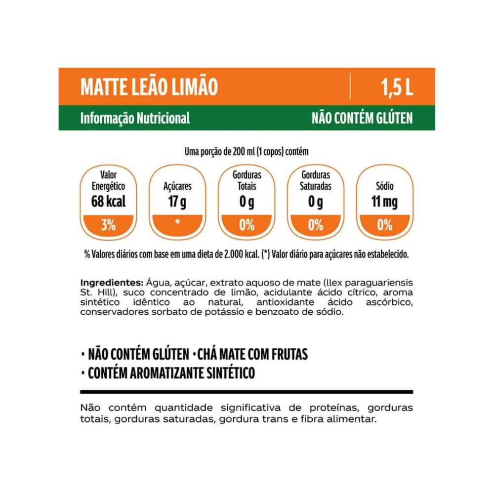 Chá Ice Tea Leão Limão 1,5L