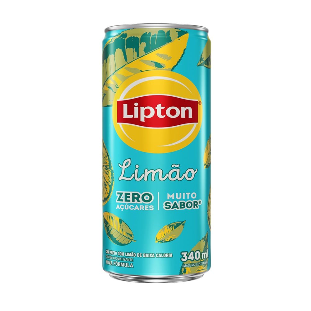 Chá Preto Lipton Zero Açúcar Limão Lata 340ml
