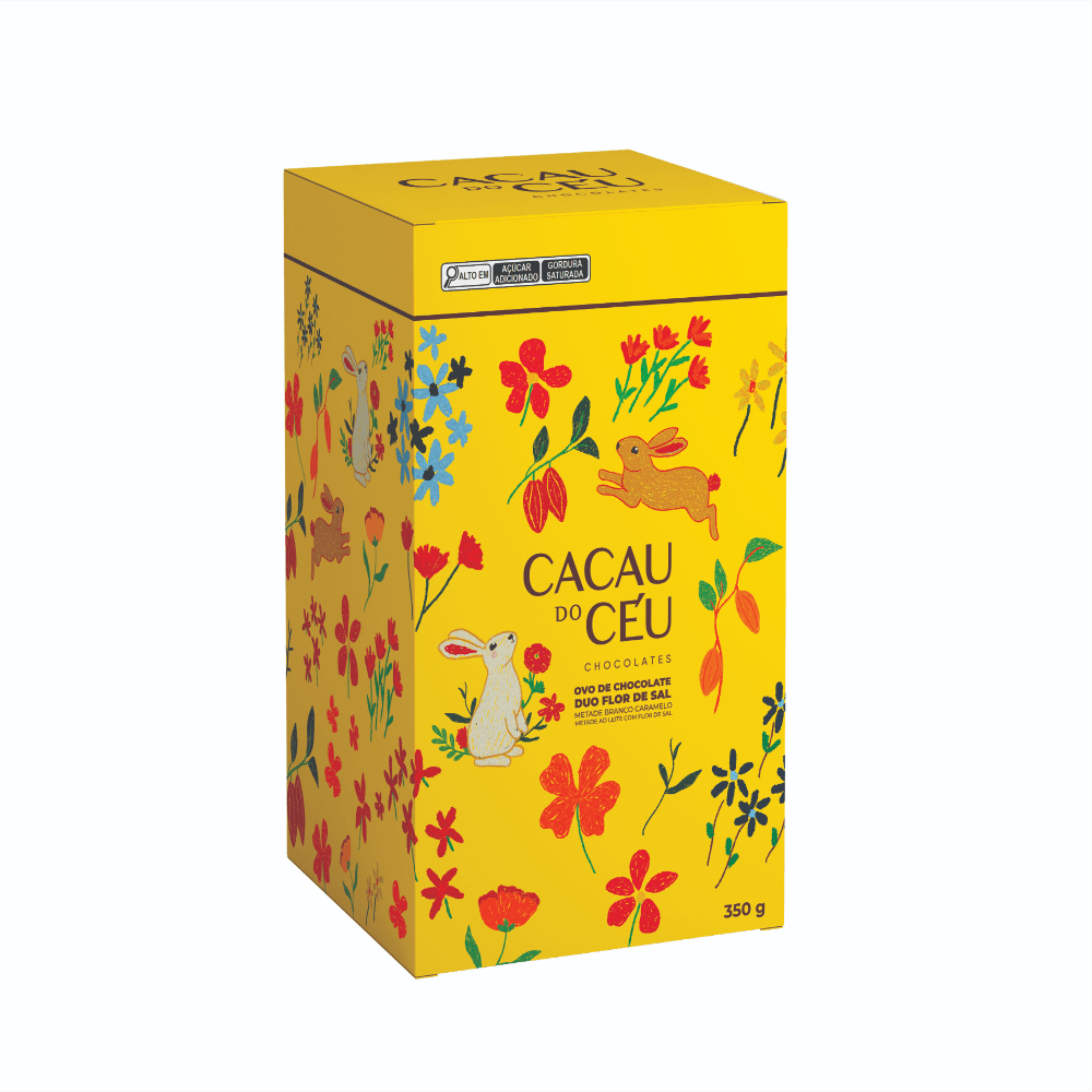 Ovo de Páscoa Cacau do Céu Chocolate Duo Flor de Sal - 250g