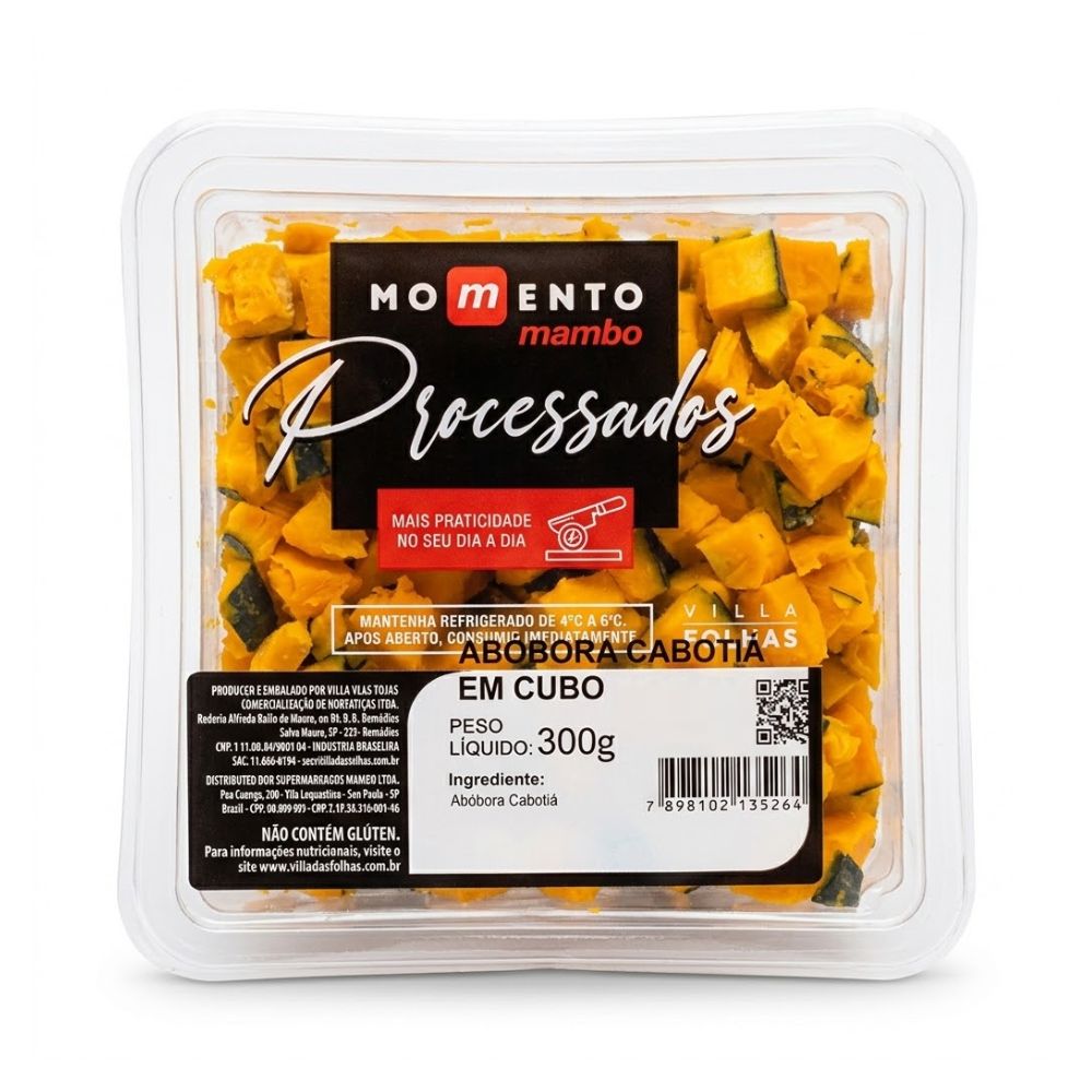 Abóbora Cabotiá em Cubo Processados Momento Mambo 300g