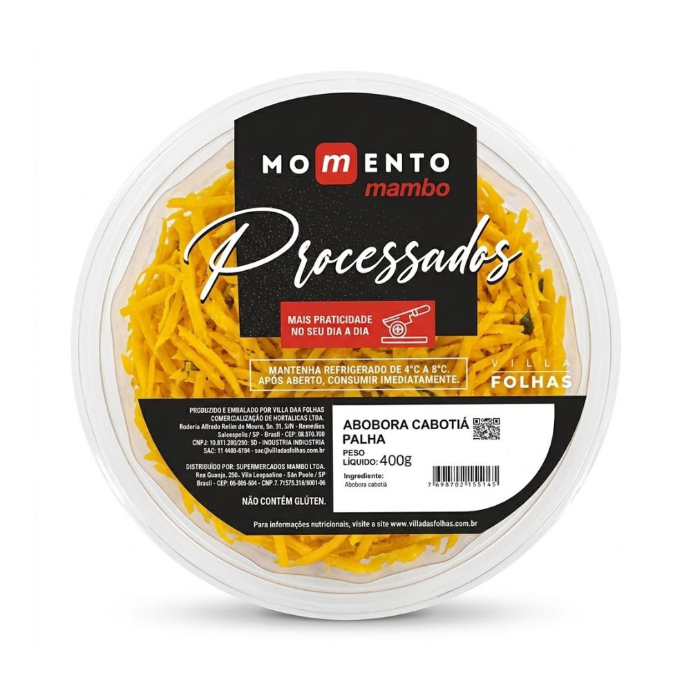 Abobora Cabotiá Palha Processados Momento Mambo 400g