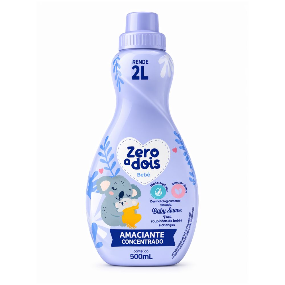 Amaciante Concentrado Baby Suave Zero a Dois 500ml | Mambo